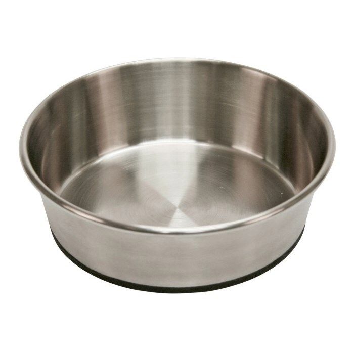 KERBL Gamelle anti-glisse - En inox - 2800 ml - Pour chien et chat KERBL Gamelle anti-glisse - En inox - 2800 ml - Pour chien et chat