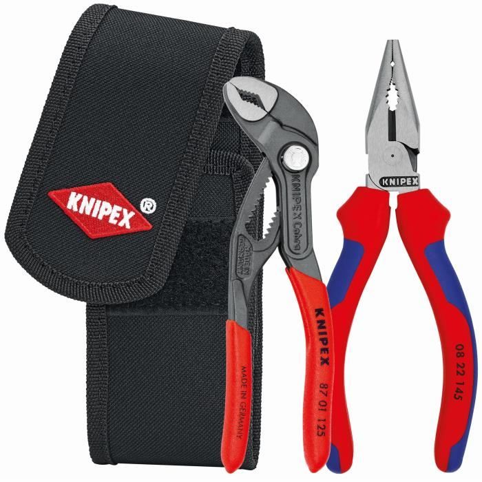 Knipex Mini-jeu de pinces en pochette de ceinture à outils - 00 20 72 V06
