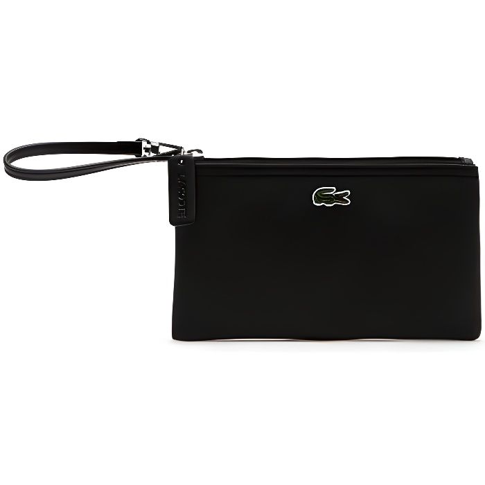Lacoste Pochette zippee NF2036PO black 000 taille 12 cm Noir Cdiscount Bagagerie Maroquinerie