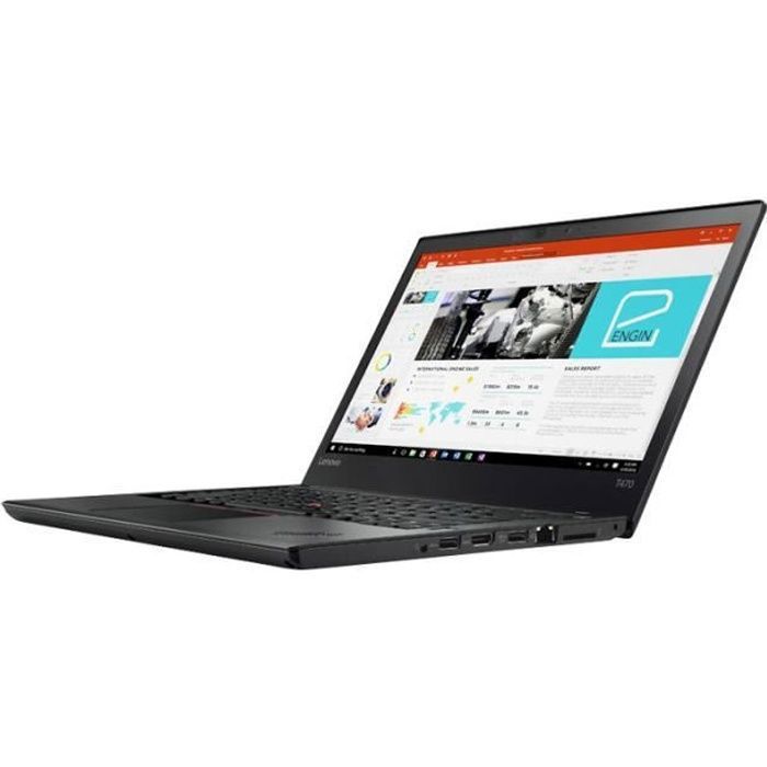 Lenovo ThinkPad T470 20HE Core i5 7300U - 2.6 GHz Win 10 Pro 64 bits 8 Go RAM 256 Go SSD TCG Opal Encryption NVMe 14 IPS écran… - Lenovo