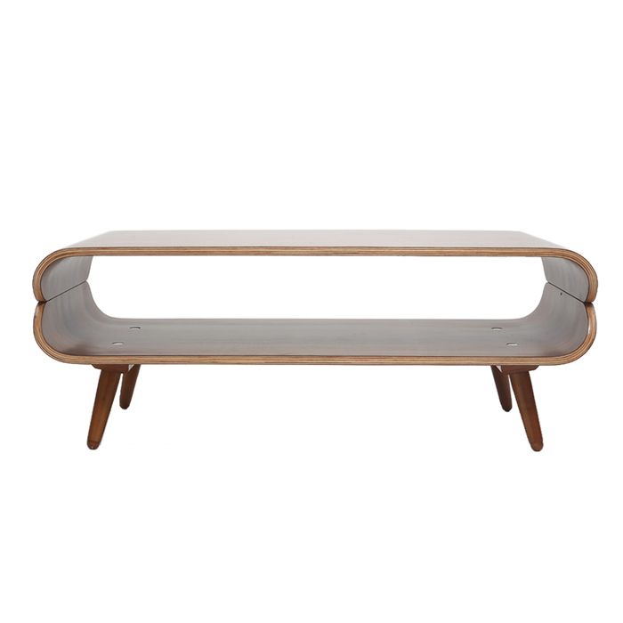 Miliboo - Table basse rectangulaire vintage bois foncé noyer L118 cm TAKLA
