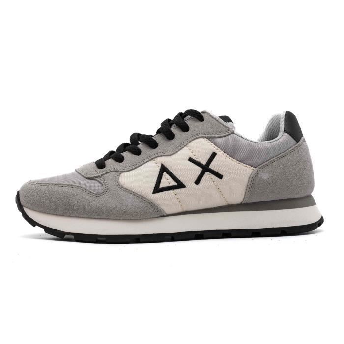 SUN68 Baskets Sun68 Tom Couleur - SUN68 - Gris - Homme - Cuir - Lacets - Plat