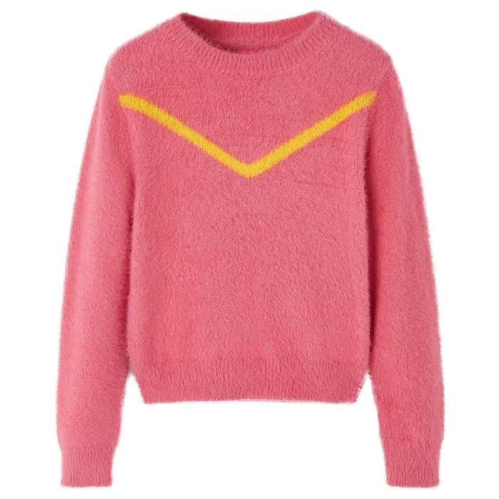pull-over tricoté pour enfants vidaxl - 2 couleurs - 5 dimensions - manches longues - col ras-du-cou
