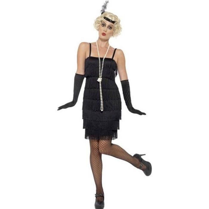 Set D’accessoires Années 20 Pour Femme – Flapper Bandeau, Gants, Collier Perles, Boucles D’oreilles, éventail – 7 Pièces