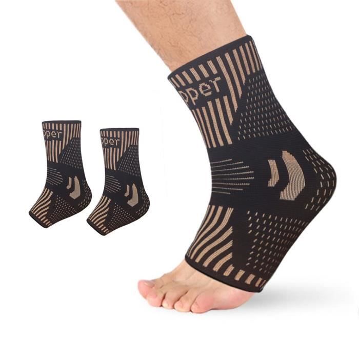 Attelle Cheville Sport - Non spécifié - Modèle M - Infusée au Cuivre - Compressif - Multisport