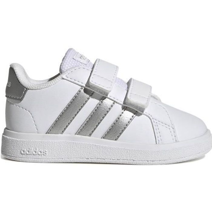 Grand Court Chaussure Enfant ADIDAS BLANC pas cher - Baskets basses fille  ADIDAS discount