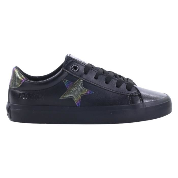 BIG STAR Chaussures Femme BIG STAR JJ274243 Noir - Dessus Synthétique - Talon Plat - Lacets