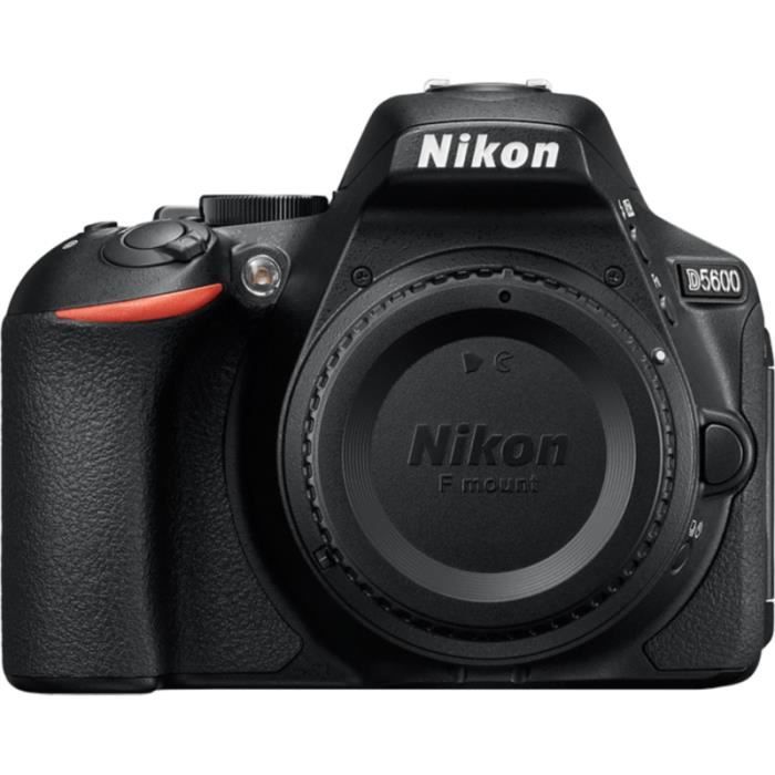 Appareil photo Reflex Nikon D5600 Nu - WiFi, Bluetooth, NFC, Grand écran tactile et orientable - 24.2 mégapixels