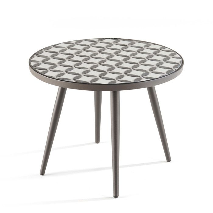 Lot De 2 Tables Basses Gigognes Rondes En Acier Rouge - Palavas (ø50 Cm Et ø40 Cm, Hauteur 34/29,5 Cm) - 5