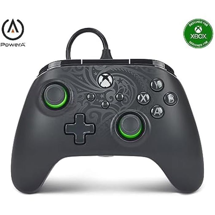 Manette filaire PowerA Advantage pour Xbox Series XS - Vert céleste - Gamepad - Vibration - POWERA
