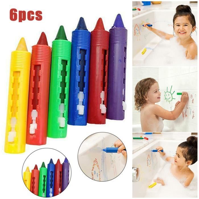 6 Pcs Crayon Lavable Enfants Bébé Temps De Bain Peintures Dessin Stylos  Jouet pour Halloween Maquillage - Cdiscount Beaux-Arts et Loisirs créatifs