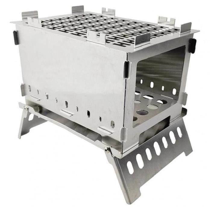 EGNMCR Camping & Hiking Barbecue au Charbon de Bois, Barbecue Portable Pliant, Petit Barbecue, Outils de Grill Extérieur pour Camping Randonnée Pique-Niques Voyages Barbecue Grill