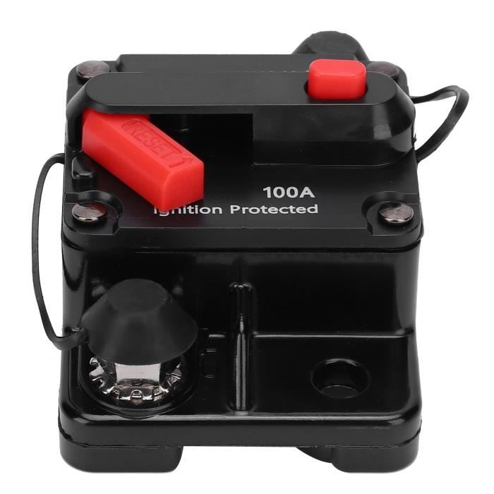 Disjoncteur Automatique Réinitialisable 12V 10-50A Avec Couvercle Pour Double Batterie - Idéal Pour Voiture, Camping-car, Bateau