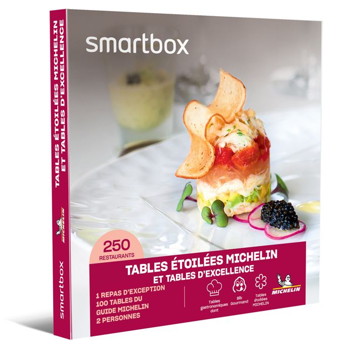 SMARTBOX - Coffret Cadeau - TABLES ÉTOILÉES MICHELIN ET TABLES D'EXCELLENCE - 250 restaurants dont 84 tables sélectionnées par le gu