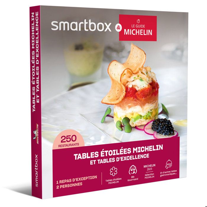 SMARTBOX - Coffret Cadeau - TABLES ÉTOILÉES MICHELIN ET TABLES D'EXCELLENCE - 250 restaurants dont 84 tables sélectionnées par le gu