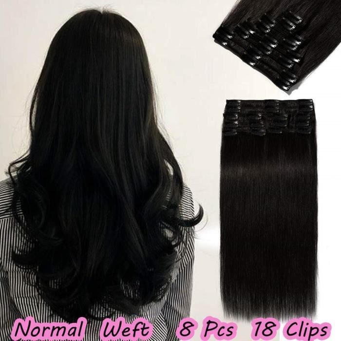  Rajout  Cheveux  Clip  Naturel 8 Bandes Extension A Clip  100 