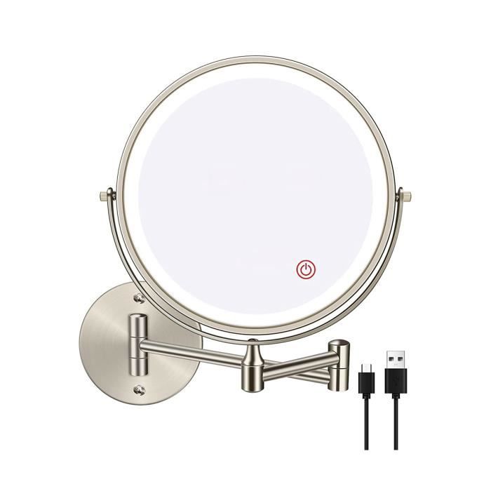 Grand Miroir Mural Rond Noir – Diamètre 68 Cm – Décoratif Pour Salon, Salle De Bain, Meuble Lavabo