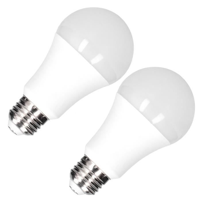 5 Ampoules LED E27 blanc froid 9W 220V A60 180° - Blanc Neutre 4200k -  5500k - Cdiscount Maison