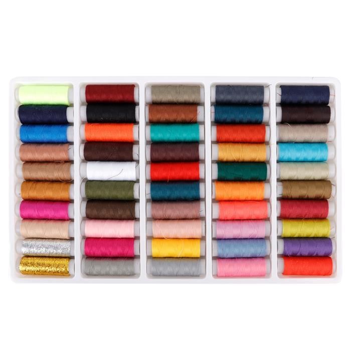 Fil Polyester Sonew Fil à coudre en polyester 50PCS différentes couleurs Polyester ...