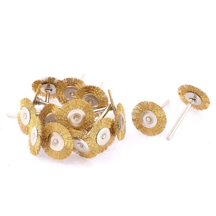 10pcs diamètre 25 mm Fil Roue polonaise Brosses pour outil rotatif broyeur Accessoire