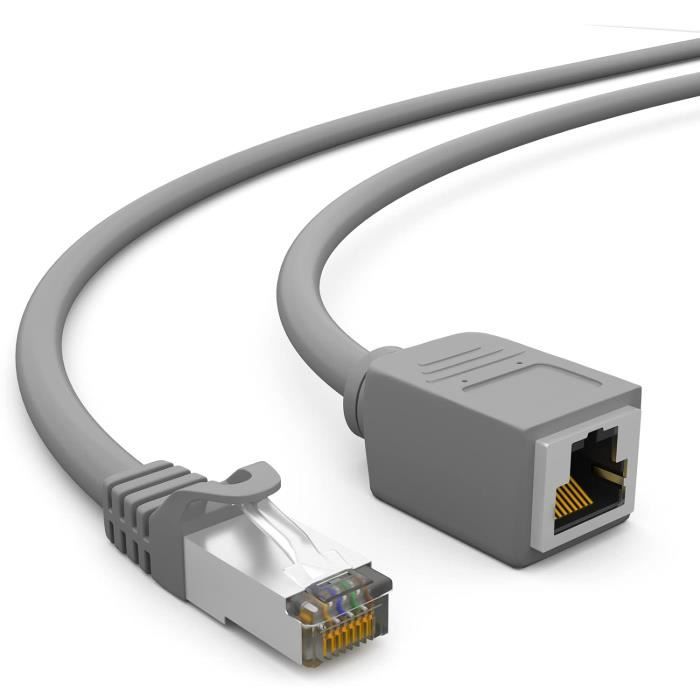 Rallonge Câble USB Et Ethernet 5 M - Adaptateur D'extension Pour Clavier, Souris, Imprimante - Bureau, Maison, Dortoir - 7