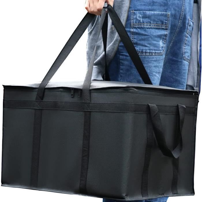 Grand Sac Isotherme Pliable 35 L + 2 Boîtes Cristal De Glace – Sac Glacière Courses, Pique-Nique, BBQ, Camping