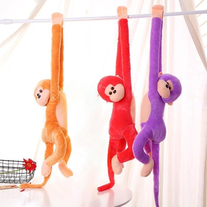 SURENHAP Lot de 6 Singes en Peluche Longs Bras 60cm Cadeau Anniversaire Noël