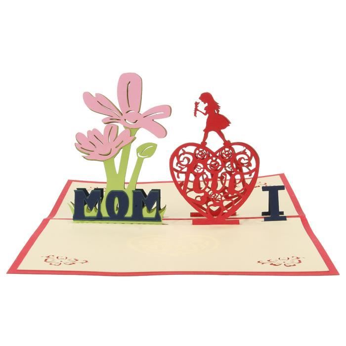 Tempsa 3d Carte De Vœux Pour La Fete Des Meres Maman Anniversaire Noel Festival Cadeau Cdiscount Beaux Arts Et Loisirs Creatifs