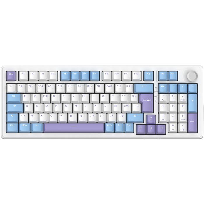 Clavier Gaming The G-Lab Keyz Elite 400 – Triple Mode, RGB, AZERTY - vue 9
