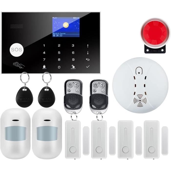 HURRISE Détecteur infrarouge sans fil Tuya Smart WIFI GSM Système d