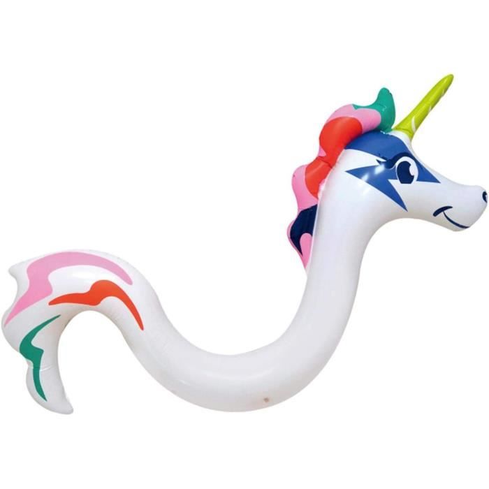 Hitburu Bouée Piscine Animal – Licorne, Flamant Ou Hippocampe Gonflable 131 Cm, Avec Balles Incluses