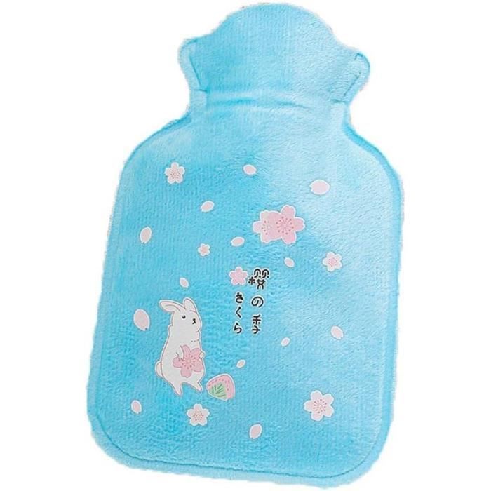 Bouillotte Eau Chaude, 2L Bouteille D'eau Chaude, Housse En Peluche Doublée, Bouillotte Eau Chaude Pour Soulagement De La Douleur, Dos, Cou Et Épaules, Bouillotte Anti Fuite(Rose