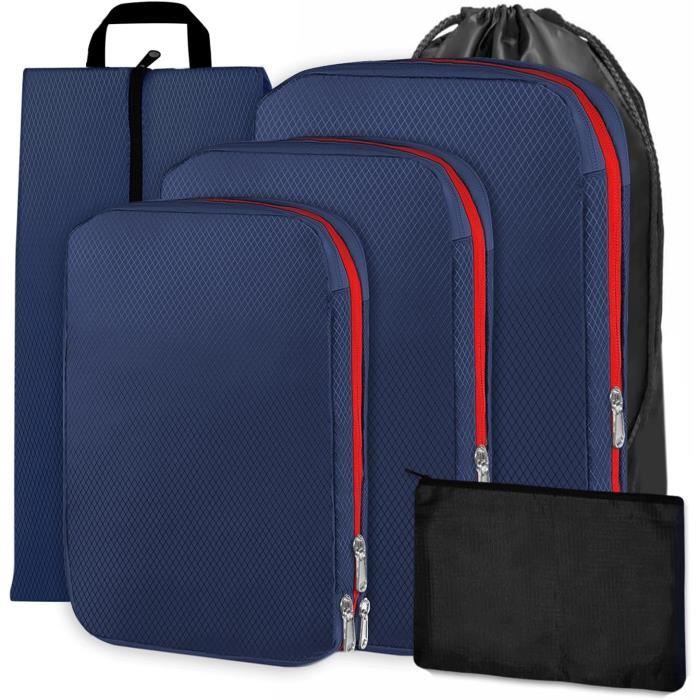 Set De 7 Sacs De Compression TAMOWA - Organisateur Valise Pour Vêtements Et Chaussures