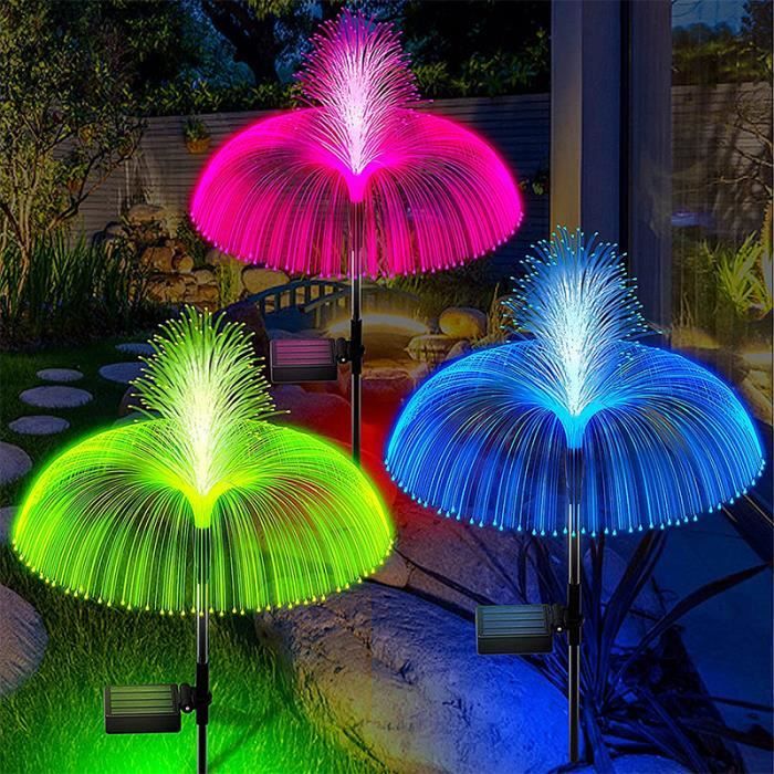 Lampe solaire méduse - WOVTE - RGB 7 couleurs - Décoration dambiance pour jardin et extérieur