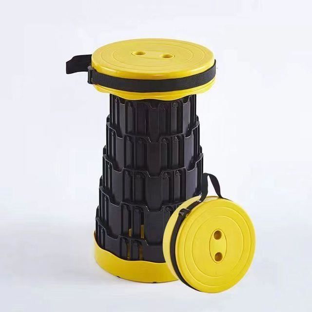 Ermand Tabouret Télescopique Pliable Et Réglable - Portable Avec Bandoulière - Charge Max 150 Kg - Pour Camping, Pêche, Randonnée