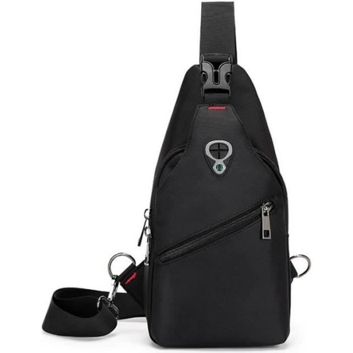 Sac Banane Nylon Pour Camping, Vélo, Voyage - Bandoulière Extérieur, Homme Femme