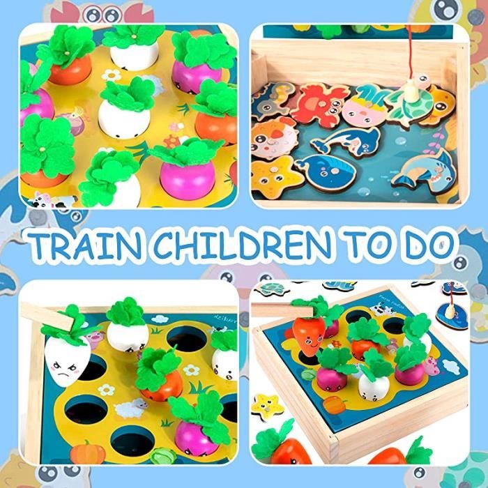 Toys Of Wood Oxford Puzzle De Pêche Magnétique – Jeu Éducatif Montessori En Bois Avec 15