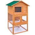 SALE | Nickel Enclos Clapier - Cage à Lapin d'extérieur Enclos pour petits animaux 3 niveaux Bois MAF314415-1