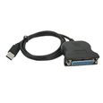 Câble Adaptateur de 0.80m USB vers 1 Port Parallèle DB25 pour Imprimante 1x USB A Mâle 1x DB-25 Femelle-1