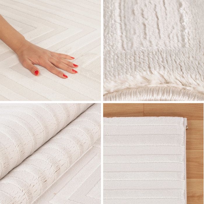 Tapis Sahara – Doux, Moelleux Et Facile à Vivre, Idéal Pour Le Salon Ou La Chambre – Design Géométrique Moderne En Beige – 160 X 230 Cm – Certifié Oeko-Tex - 6