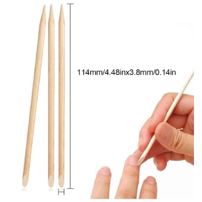 Lot De 50 Bâtons De Buis Pour Repousser Les Cuticules - Neuf, Made In France
