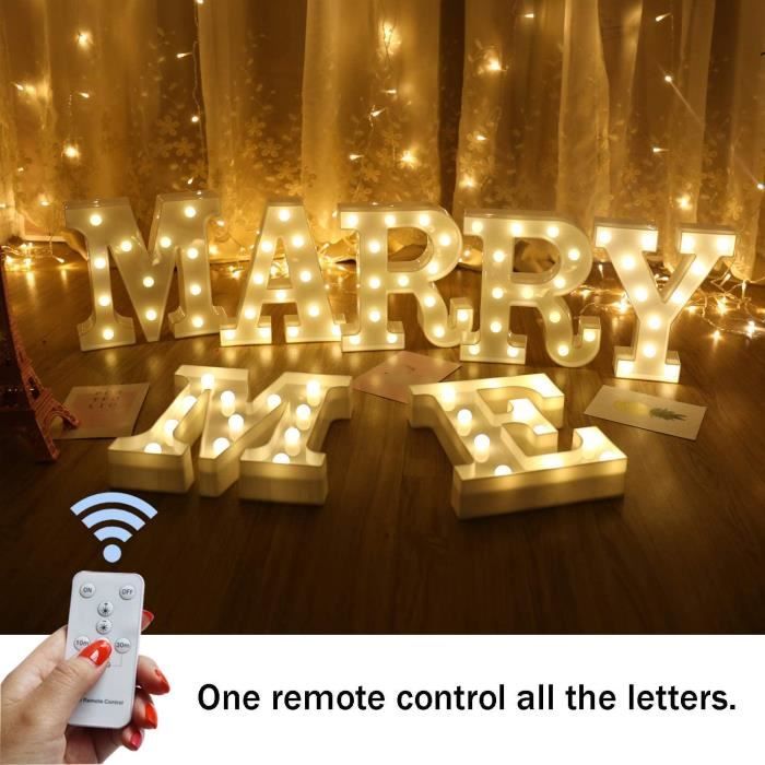 Lettre LED Blanche 16cm - Décoration Lumineuse Pour Fête Et Anniversaire
