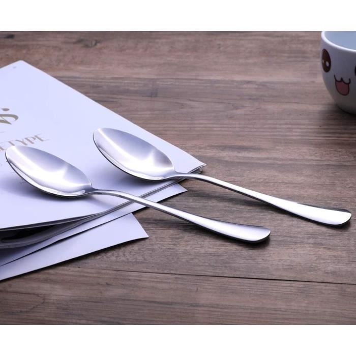 Lot De 4 Cuillères à Café Glacé à Manche Long De 22,9 Cm En