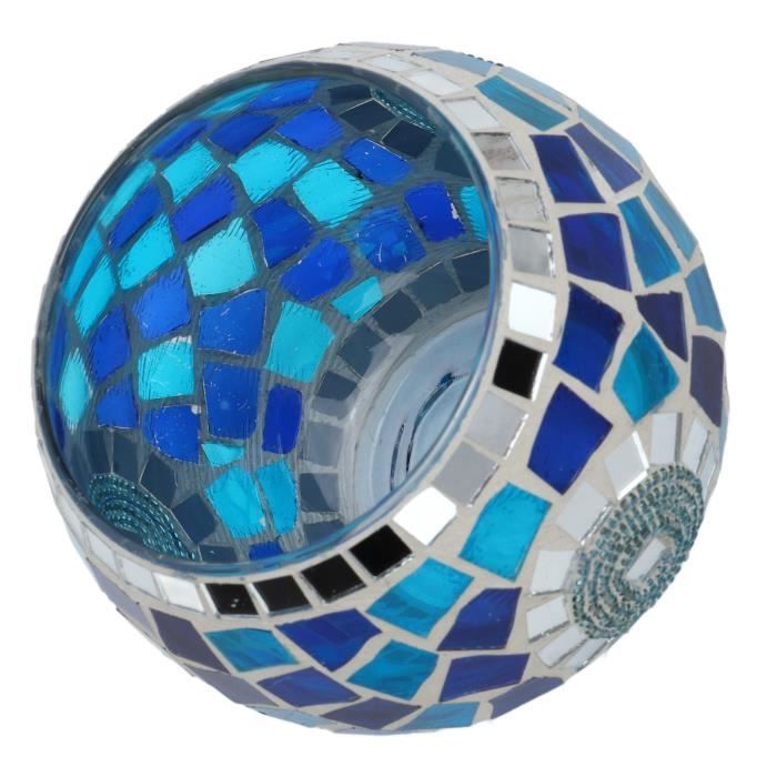 Bougeoir Verre Coloré Cadeau Bougeoir En Verre Mosaïque Coloré - Photophore Romantique Pour Mariage Et Décoration