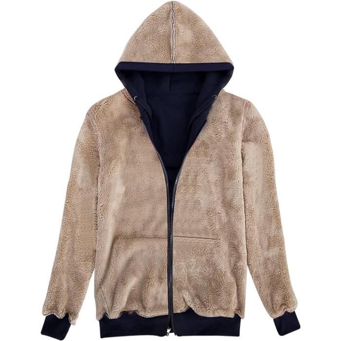 Hoodie Veste Polaire Sweat à Capuche Femme avec Zip Veste à Capuche épaisse  et Chaude Hoodies Sweatshirt Manches Longues Femme Bleu - Cdiscount  Prêt-à-Porter