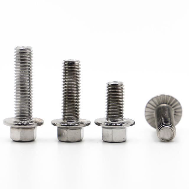 VIS,M6 5pcs-16mm--Vis à tête hexagonale en acier inoxydable M5 M6 M8