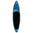 4495MODE® Pack Stand up paddle gonflable Planche de surf - Ensemble de planches SUP gonflables 320x76x15 cm Bleu-2
