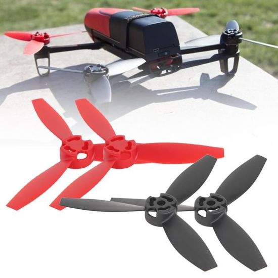VGEBY Hélice d'avion RC 4 pièces hélice RC Remplacement d'accessoire modifié pour Drone Bebop 2(Noir