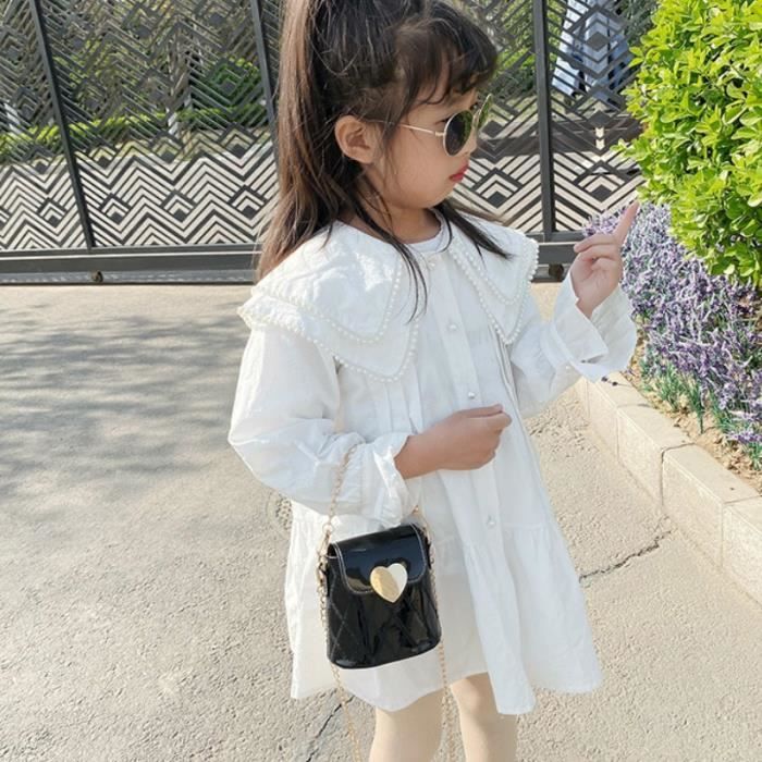 Rouge Sac main en cuir pour enfants petite petite fille