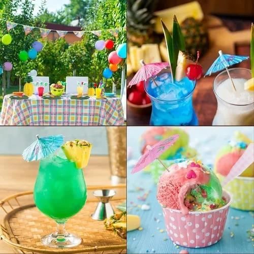 Kit Décoration Fête Tropicale Hawaïenne – 156 Pièces : Jupe De Table, Guirlandes, Feuilles, Parapluies, Flamants… – Thème Plage, été